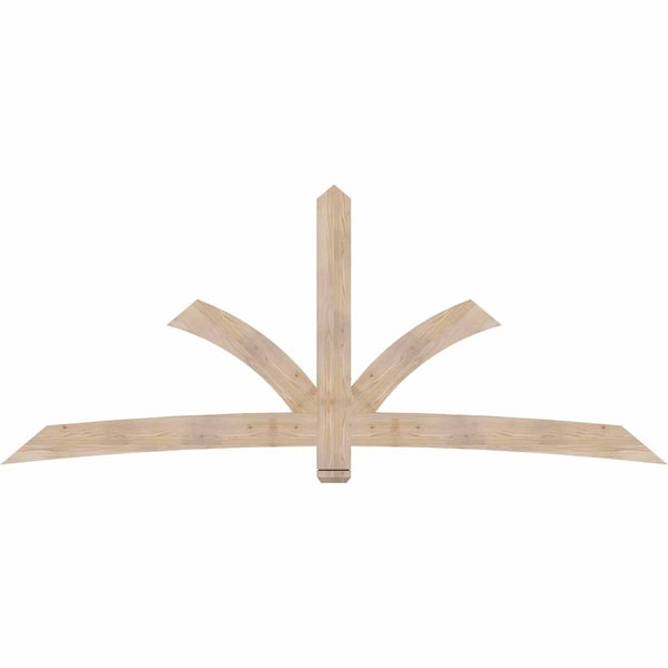 Ekena Millwork Davenport Smooth Timber Gable Bracket, Douglas Fir, 108"W x 45"H x 1 1/2"D x 5 1/2"F, 10/12 Pitch GBW108X45X0206DAV00SDF - main